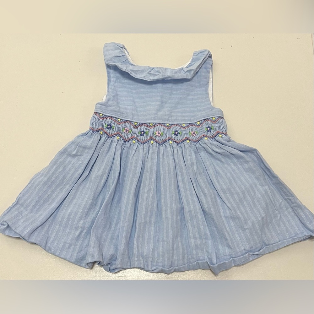 Edgehill Collection Light Blue Striped Dress